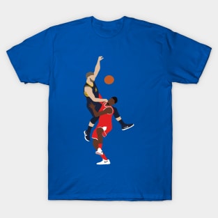 Domantas Sabonis Dunk on Bobby Portis T-Shirt